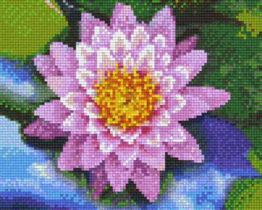 Waterlilly Four [4] Baseplate PixelHobby Mini-mosaic Art Kit
